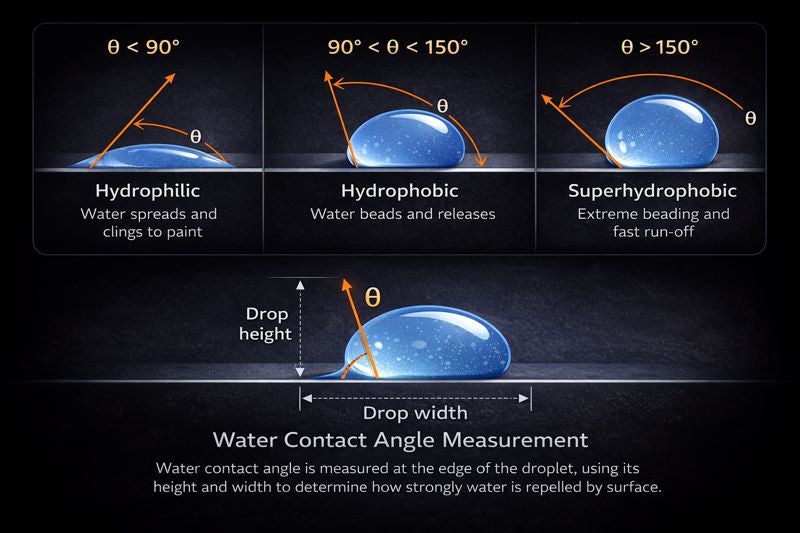 Water Contact Angle Explained | Graphene Ceramic Coatings
