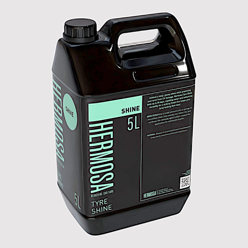 Satin Black Tyre Shine – 5L Long-Lasting | Hermosa